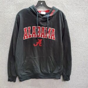 Alabama Crimson Tide Men Sweatshirt Medium Black Hoodie Logo Embroidered Fleece